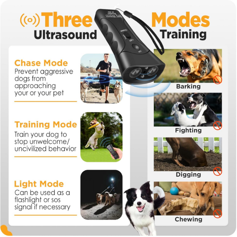 DogFri™ BarkControl: Ultralyd Bark Kontrollere Og Uddannelse Enhed