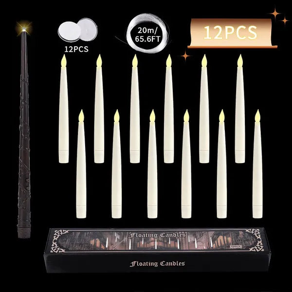 Ledsen™ FloatingCandles - Svævende LED Lys Med Stav Fjernbetjening Controller