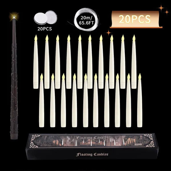 Ledsen™ FloatingCandles - Svævende LED Lys Med Stav Fjernbetjening Controller