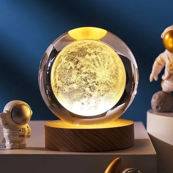 Ledsen™ CrystalBall - 3D-Solsystemkrystalkugle Med LED-Lys