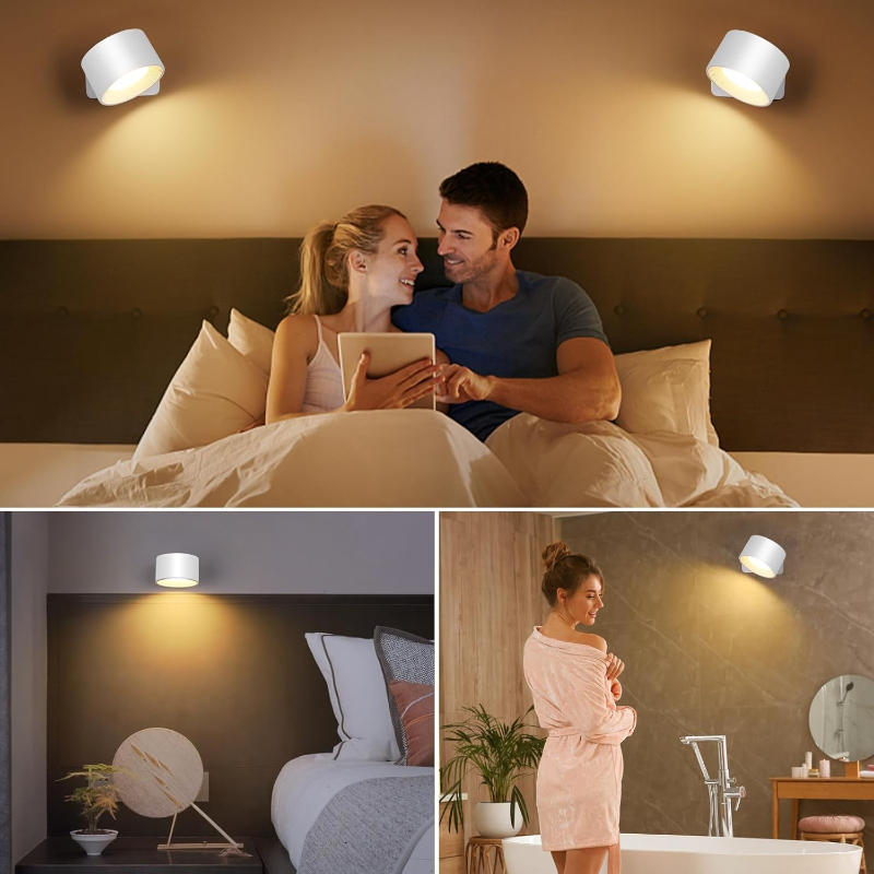 Ledsen™ RotatingLamp 1+1 GRATIS: Roterende Trådløs LED Væg Lampe