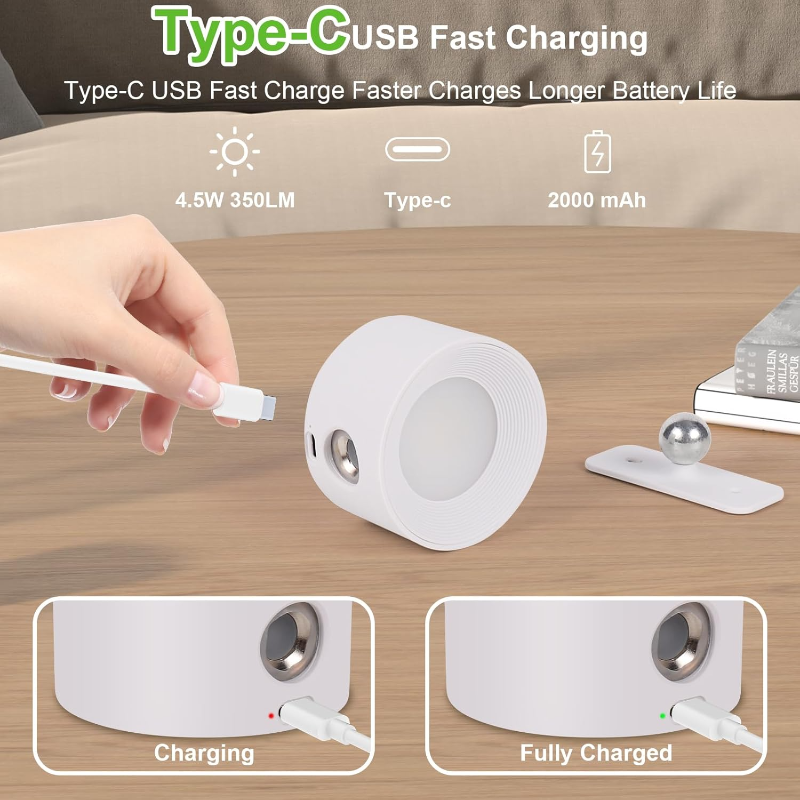 Ledsen™ RotatingLamp 1+1 GRATIS: Roterende Trådløs LED Væg Lampe
