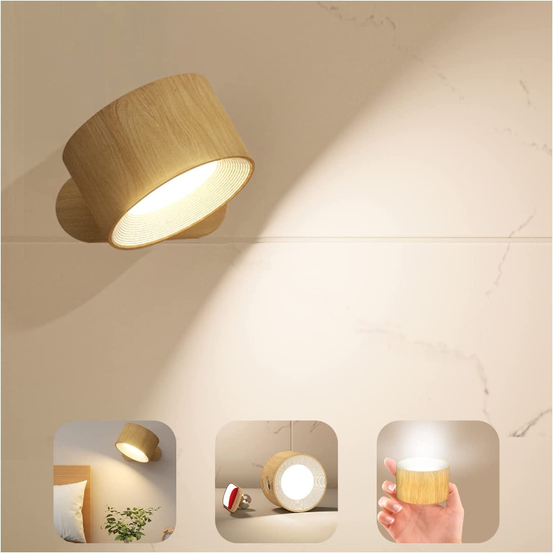 Ledsen™ RotatingLamp 1+1 GRATIS: Roterende Trådløs LED Væg Lampe