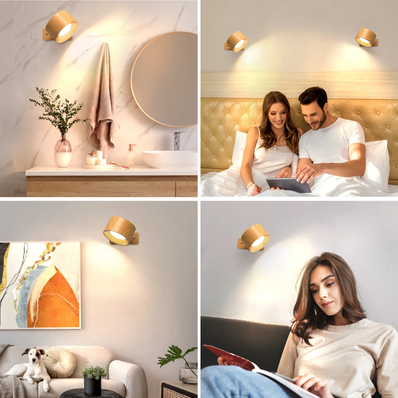 Ledsen™ RotatingLamp 1+1 GRATIS: Roterende Trådløs LED Væg Lampe