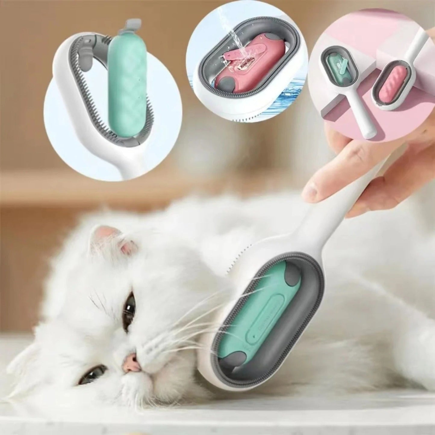 DogCatFri™ GroomingBrush 1+1 GRATIS: Dyrehårfjerner Og Massagebørste