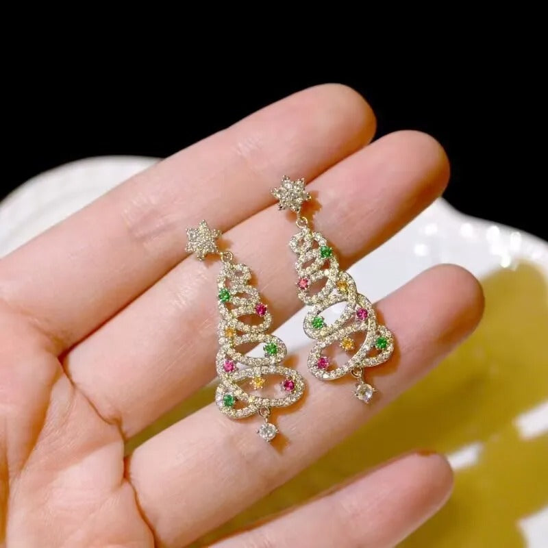 Jewelance™ ChristmasEarrings: Juletræ Øreringe
