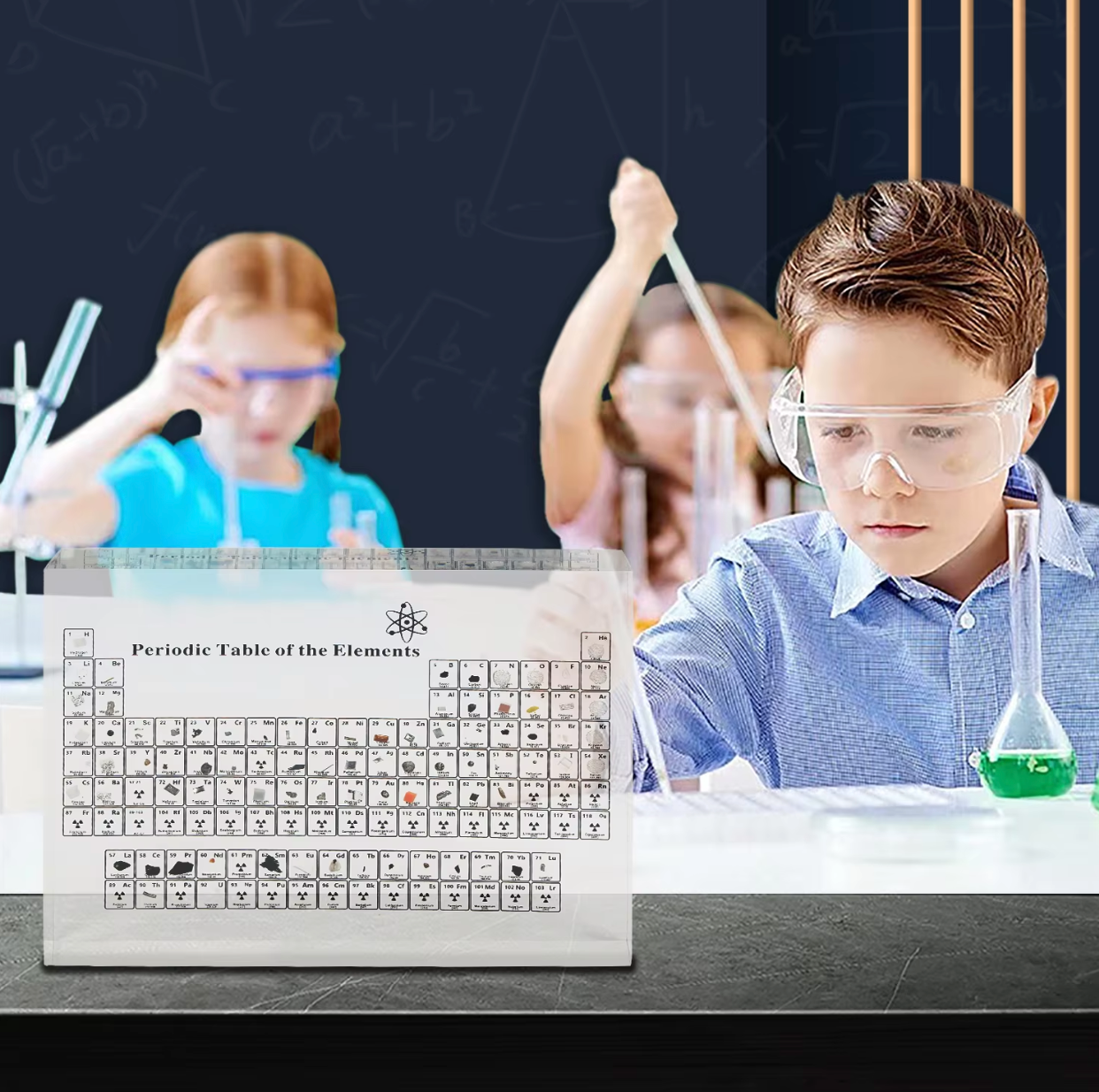 Ledsen™ PeriodicTable: Glas Periodisk Tabel Elementer Med Lys