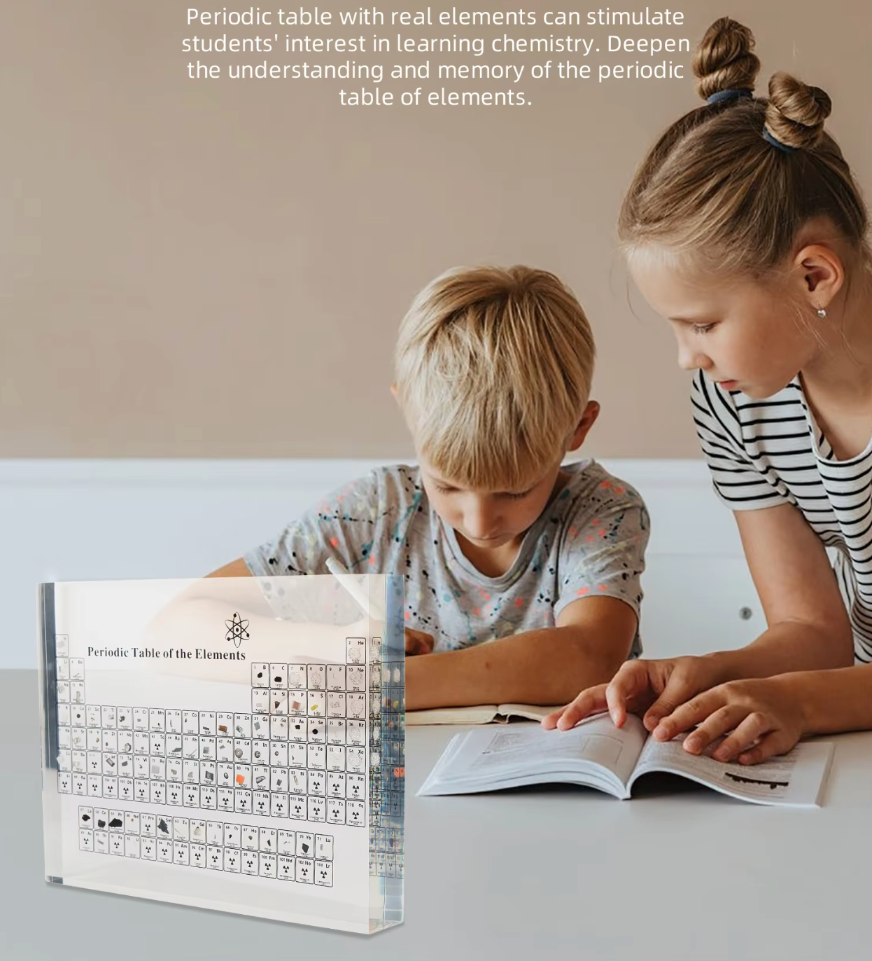 Ledsen™ PeriodicTable: Glas Periodisk Tabel Elementer Med Lys