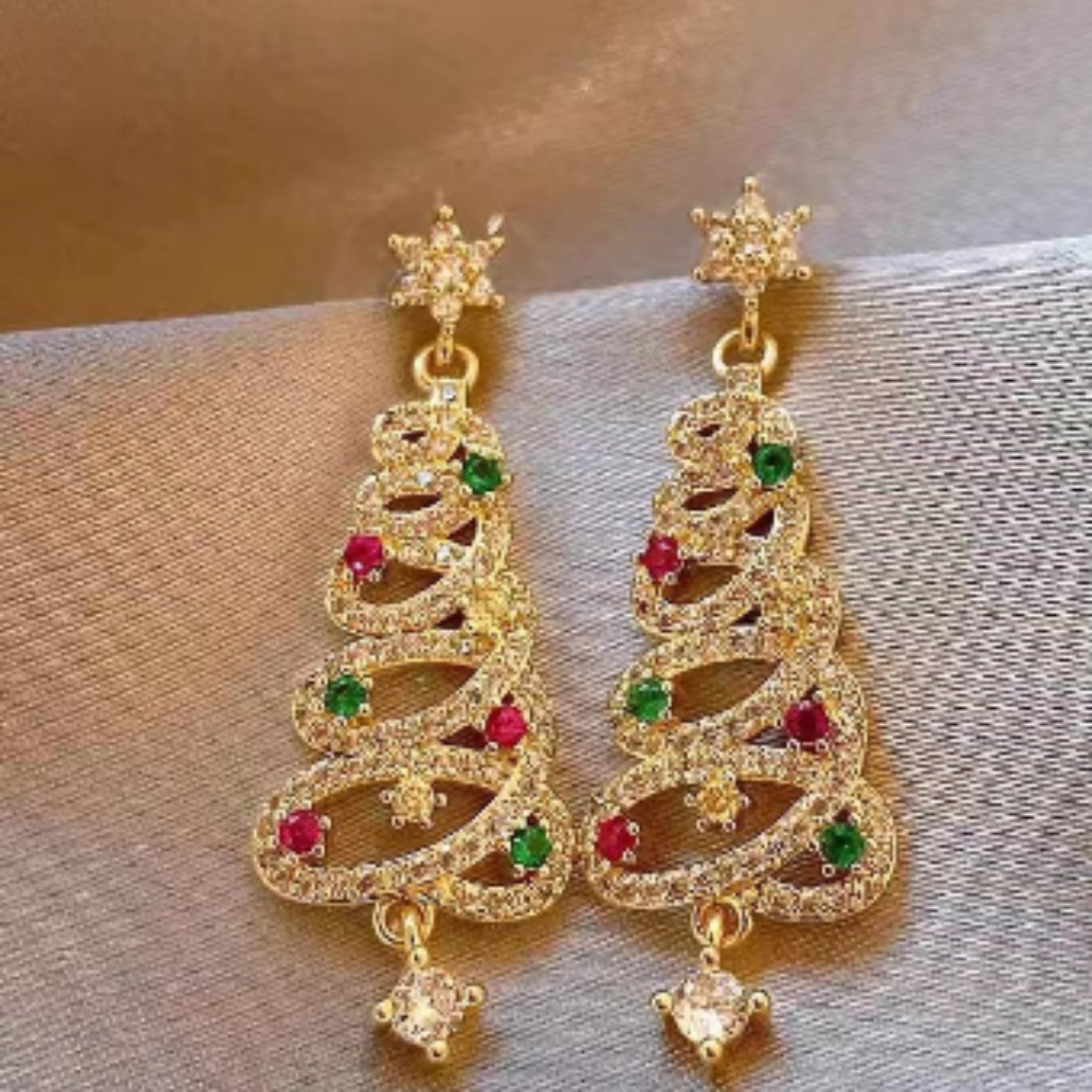 Jewelance™ ChristmasEarrings: Juletræ Øreringe