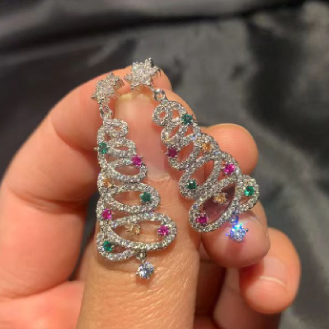 Jewelance™ ChristmasEarrings: Juletræ Øreringe