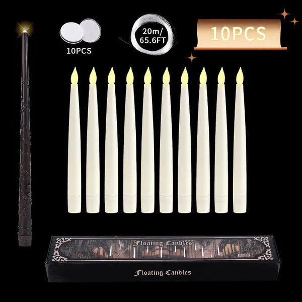 Ledsen™ FloatingCandles - Svævende LED Lys Med Stav Fjernbetjening Controller
