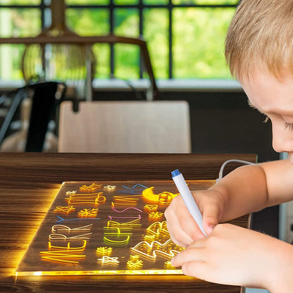 Kletshuts™ NoteBoard: LED-Lampe Akryl Note- Og Tegnebræt