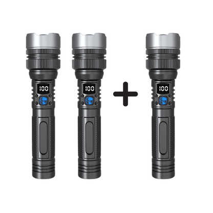 Ledsen™ AdjustableFlashlight: Ultrabright Genopladelig Lommelygte Med Justerbar Stråle