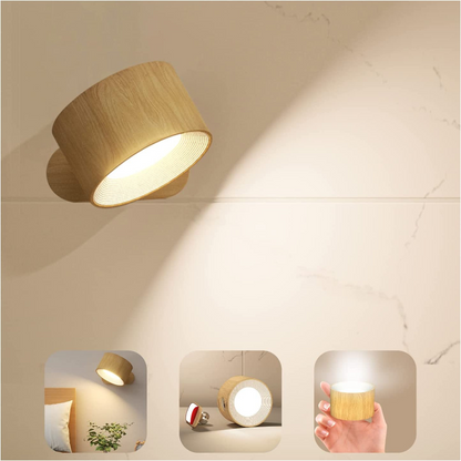 Ledsen™ RotatingLamp 1+1 GRATIS: Roterende Trådløs LED Væg Lampe