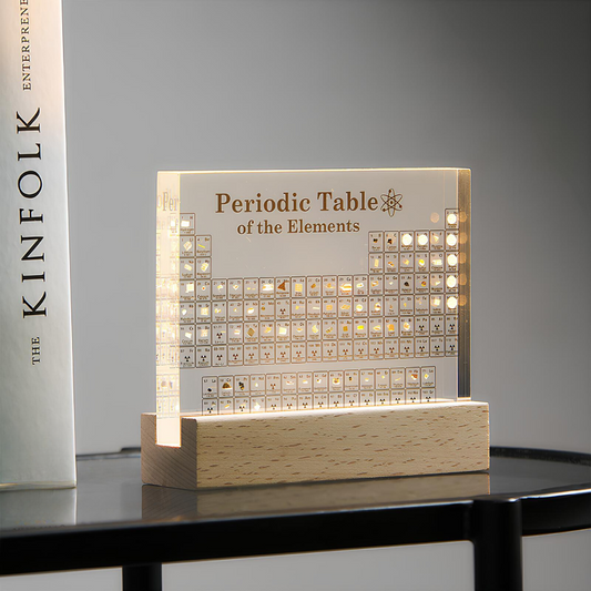 Ledsen™ PeriodicTable:  Glas Periodisk Tabel Elementer Med Lys