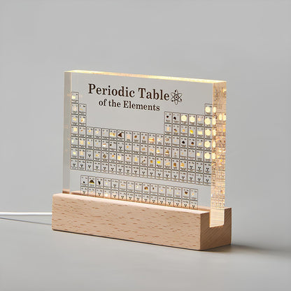 Ledsen™ PeriodicTable:  Glas Periodisk Tabel Elementer Med Lys