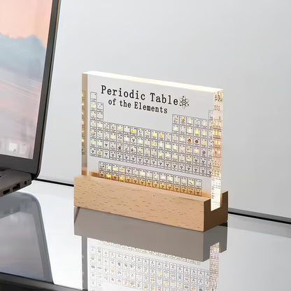 Ledsen™ PeriodicTable:  Glas Periodisk Tabel Elementer Med Lys