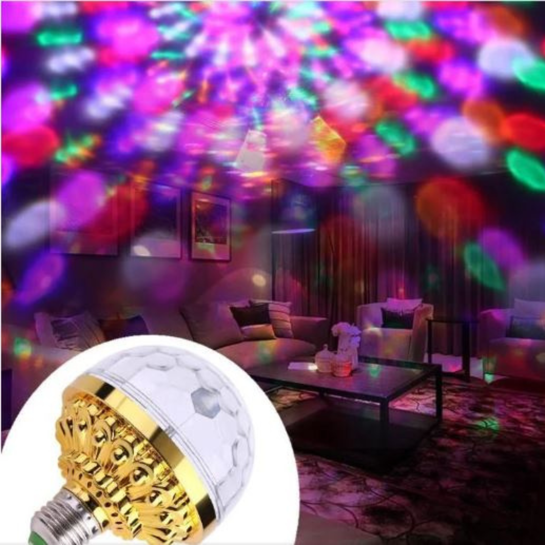 Ledsen™ DiscoBall 1+1 GRATIS: Farverig Roterende LED-Lyskugle til Disco